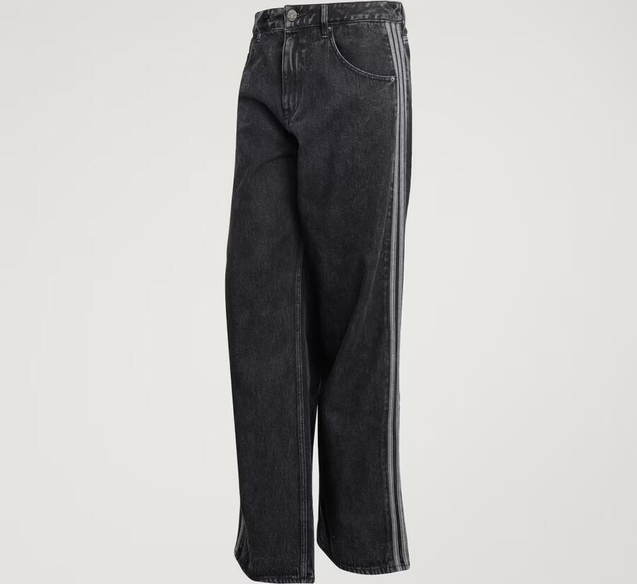 Adidas Originals Wide leg jeans van puur katoen met logodetail - Foto 5
