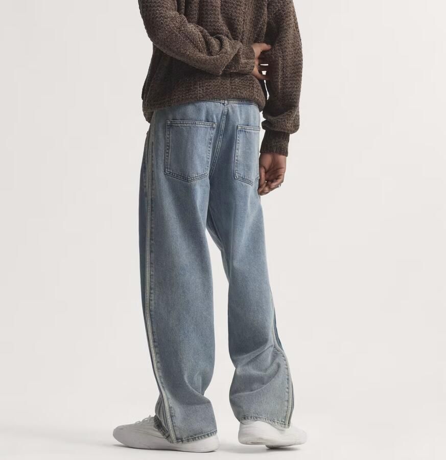Adidas FIREBIRD ADICOLOR DENIM JEANS MID-RISE STRAIGHT LEG - Foto 3