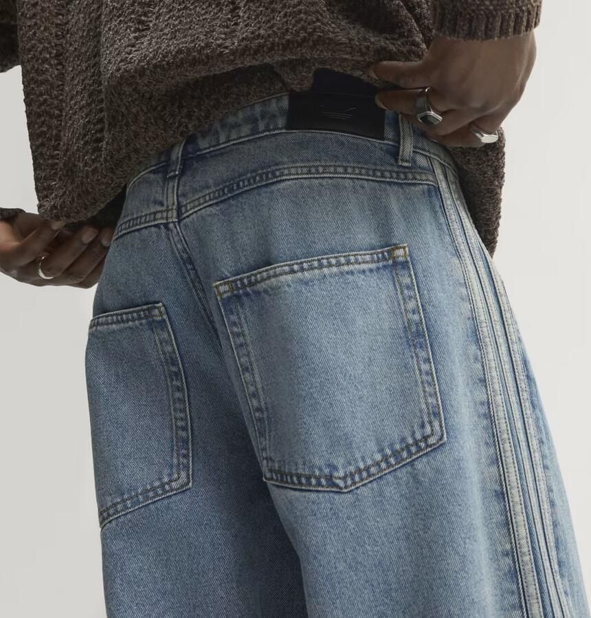 Adidas FIREBIRD ADICOLOR DENIM JEANS MID-RISE STRAIGHT LEG - Foto 4