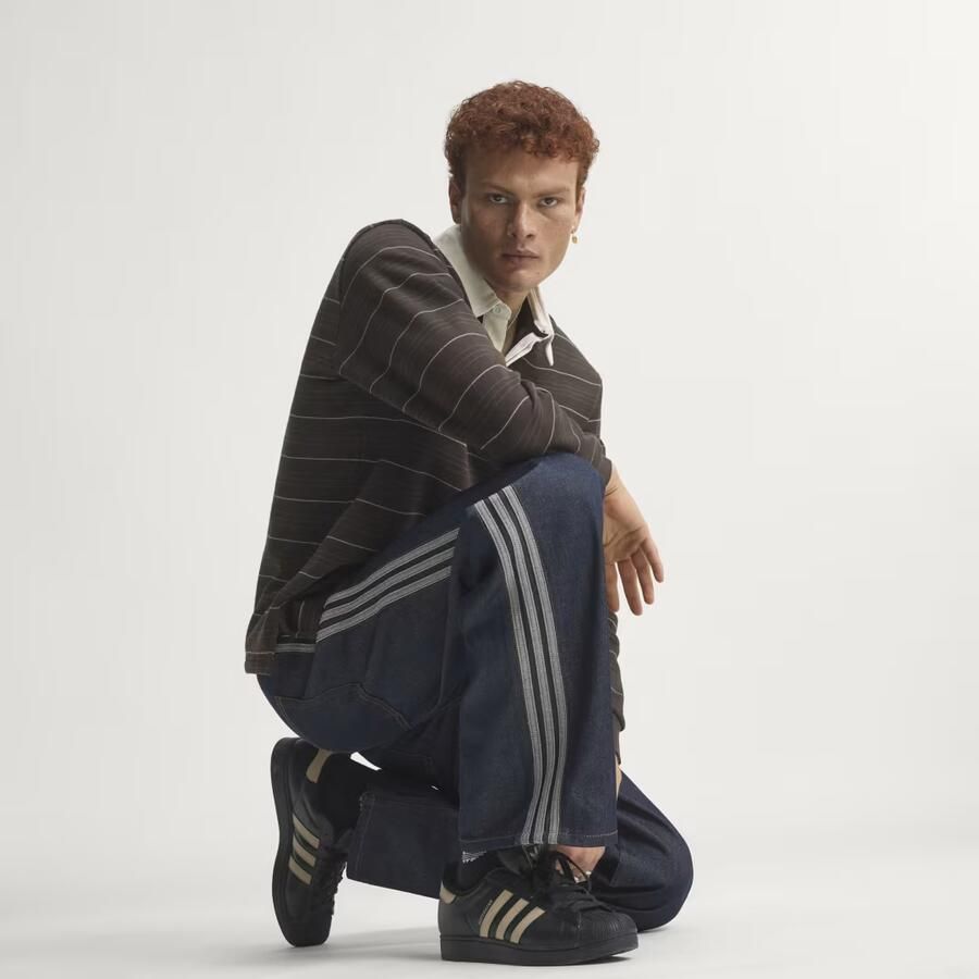 Adidas Firebird Adicolor Denim Jeans Mid-Rise Straight Leg - Foto 3