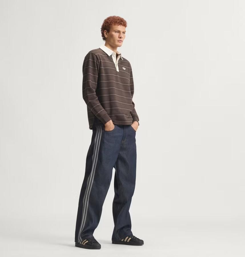 Adidas Firebird Adicolor Denim Jeans Mid-Rise Straight Leg - Foto 5