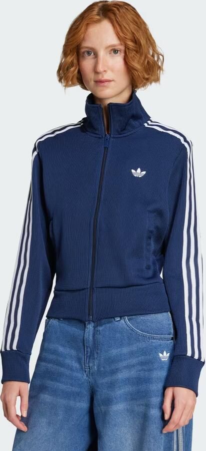 Adidas Originals Knit Firebird Track Top Blauw- Dames Blauw - Foto 2