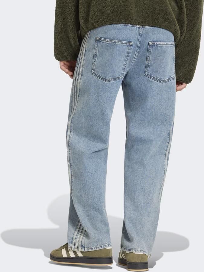 Adidas FIREBIRD ADICOLOR MID-RISE STRAIGHT-LEG DENIM JEANS - Foto 4