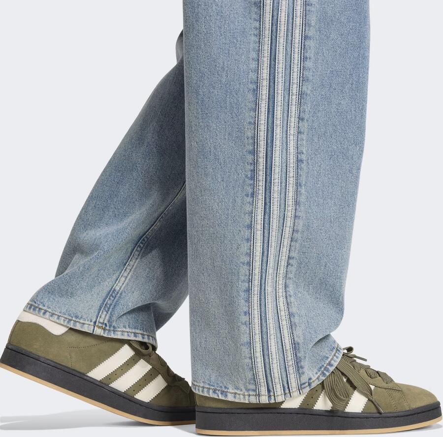 Adidas FIREBIRD ADICOLOR MID-RISE STRAIGHT-LEG DENIM JEANS - Foto 2
