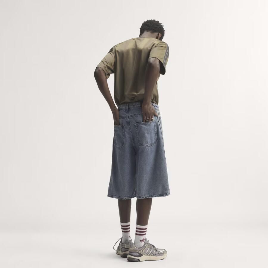Adidas FIREBIRD ADICOLOR MID-RISE STRAIGHT LEG DENIM JORT - Foto 2