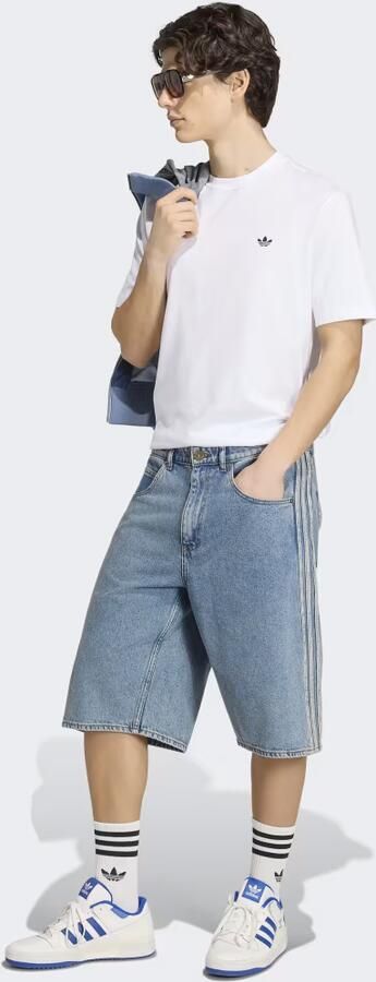 Adidas FIREBIRD ADICOLOR MID-RISE STRAIGHT LEG DENIM JORT - Foto 7