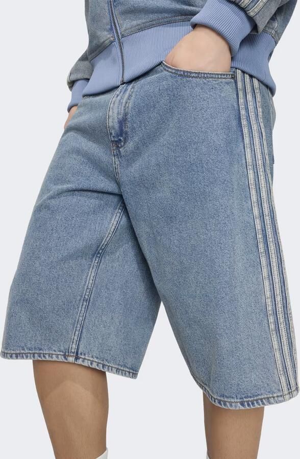 Adidas FIREBIRD ADICOLOR MID-RISE STRAIGHT LEG DENIM JORT - Foto 5