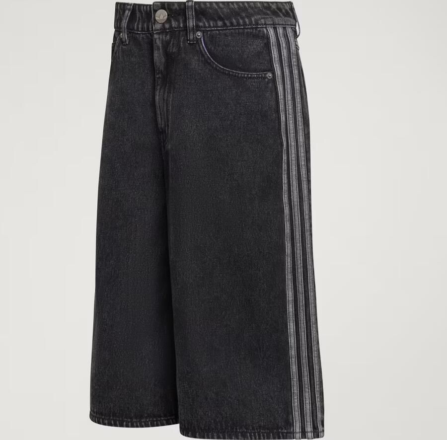 Adidas Originals 3-stripes Denim Jorts Zwart- Dames Zwart - Foto 5
