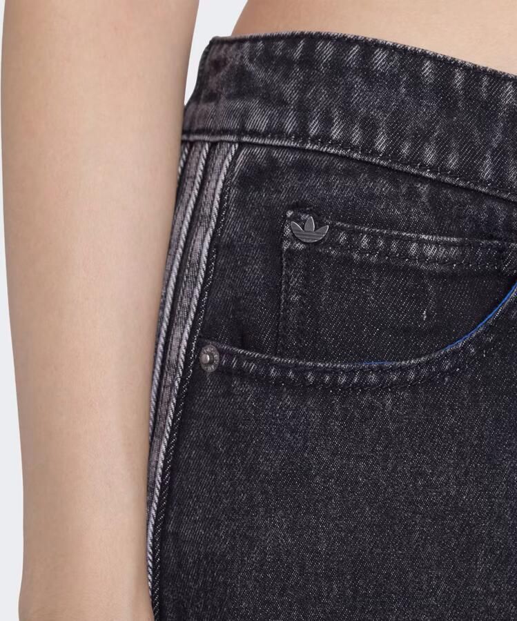 Adidas Originals 3-stripes Denim Jorts Zwart- Dames Zwart - Foto 3