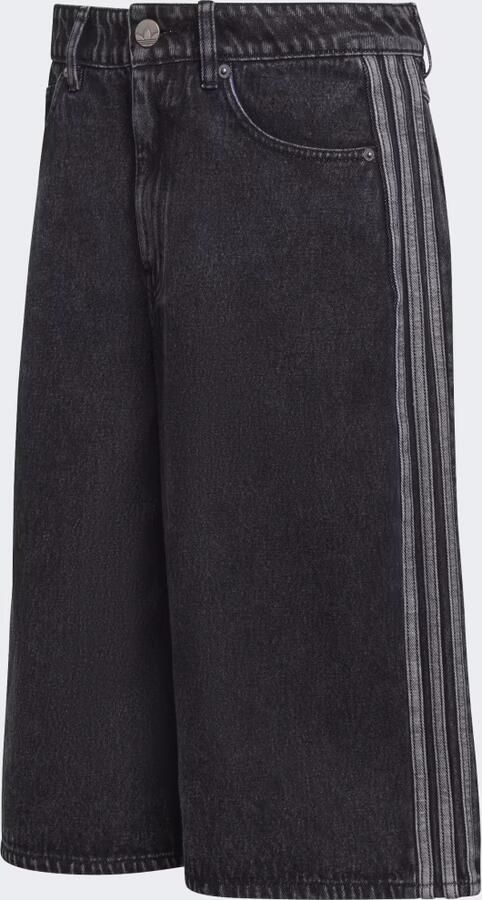 Adidas Originals 3-stripes Denim Jorts Zwart- Dames Zwart - Foto 5