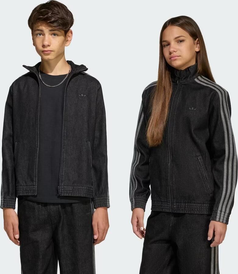 Adidas Originals ' Denim Firebird Track Top Junior Zwart