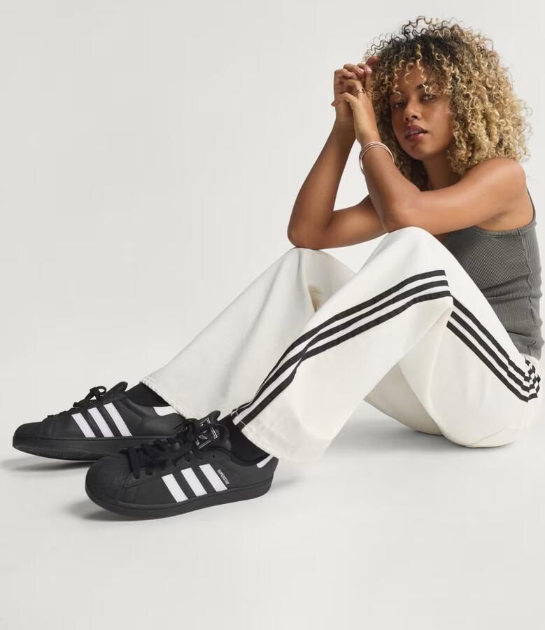 Adidas Originals Denim Firebird Track Pants Wit- Dames Wit