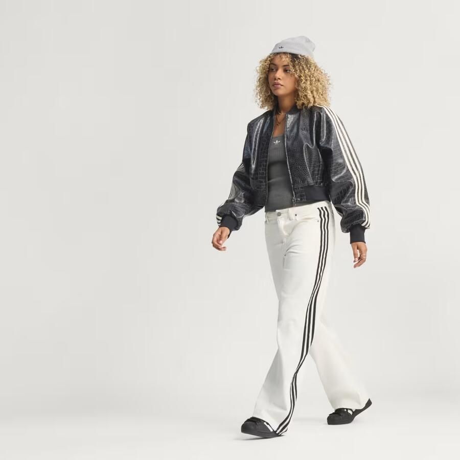 Adidas Originals Denim Firebird Track Pants Wit- Dames Wit - Foto 3