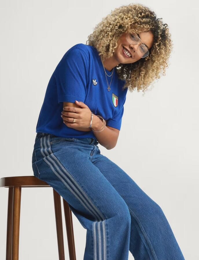 Adidas Originals Denim Firebird Track Pants Blauw- Dames Blauw - Foto 6