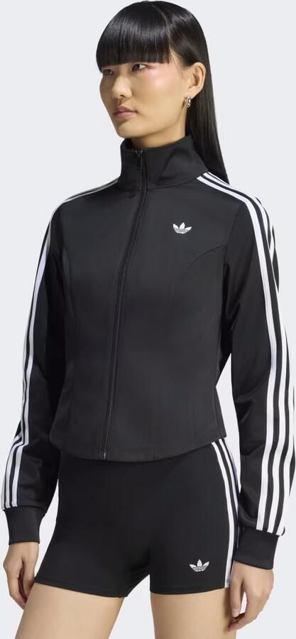 Adidas Originals Slim fit sweatjack met gestikt logo model 'FIREBRID CORSET' - Foto 4