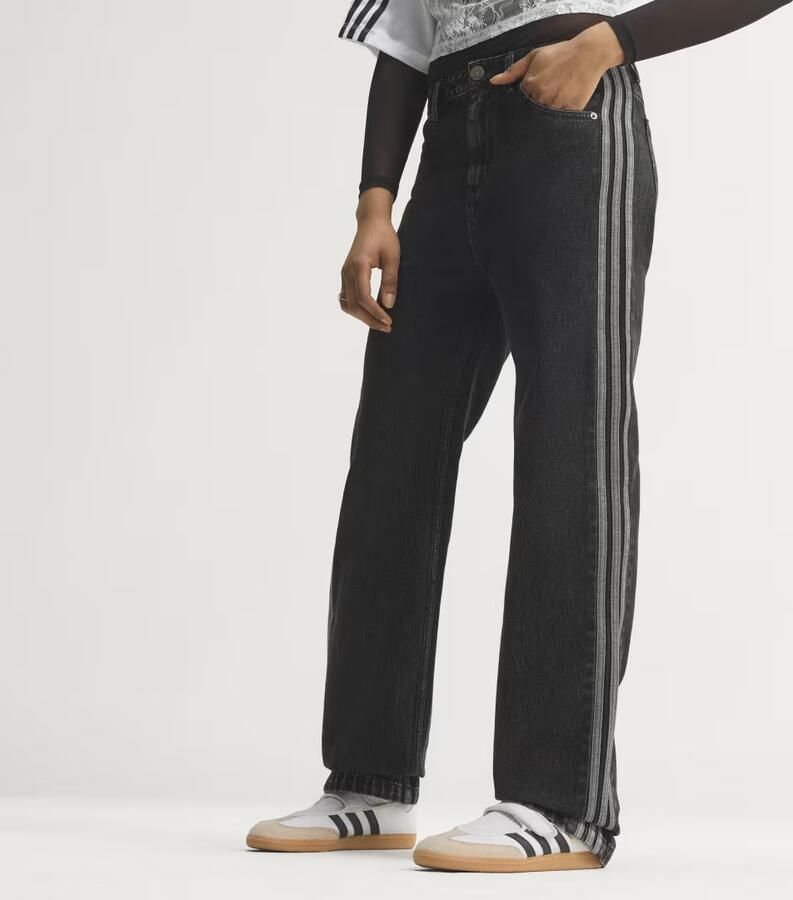 Adidas FIREBIRD MID RISE STRAIGHT DENIM BROEK