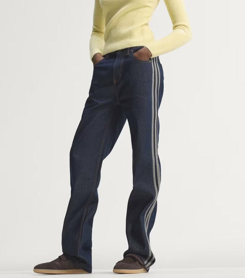 Adidas FIREBIRD MID RISE STRAIGHT DENIM BROEK