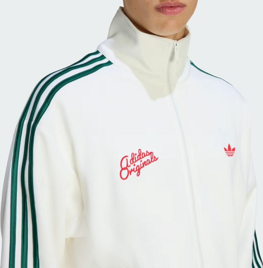 Adidas Originals Sweatjack met gestikt logo en opstaande kraag