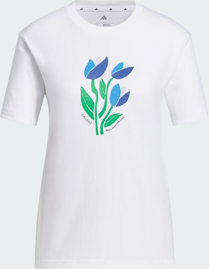 Adidas FLORAL BLOOM AT YOUR OWN PACE GRAPHIC T-SHIRT - Foto 4
