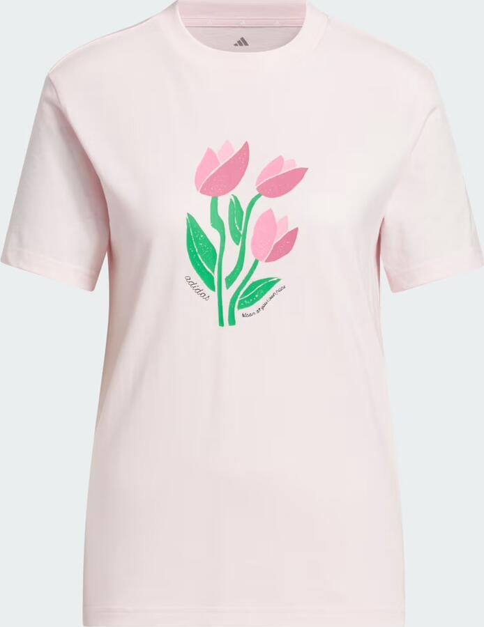 Adidas FLORAL BLOOM AT YOUR OWN PACE GRAPHIC T-SHIRT - Foto 4
