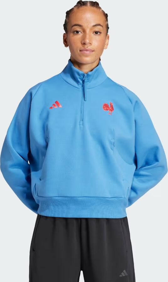 Adidas France Rugby Z.N.E. Travel Sweater met Korte Rits - Foto 1