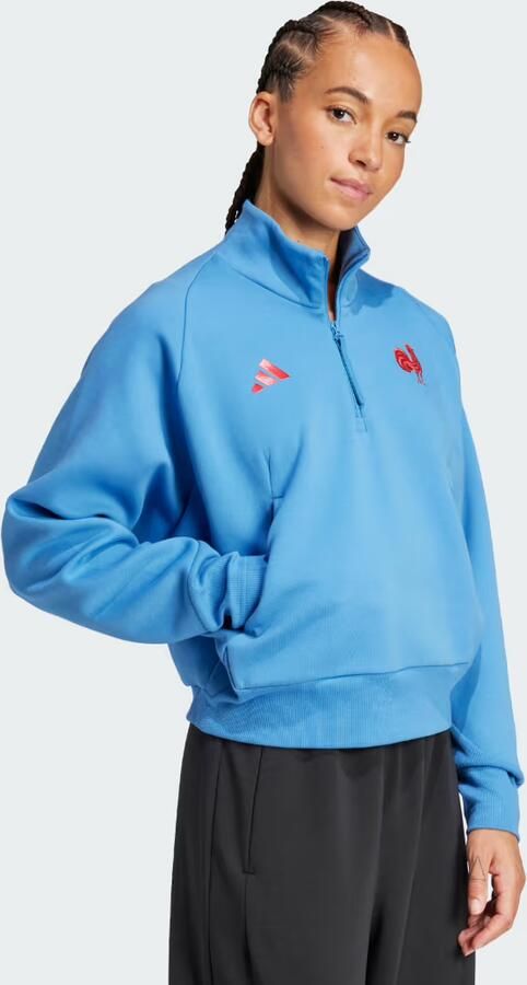 Adidas France Rugby Z.N.E. Travel Sweater met Korte Rits - Foto 6