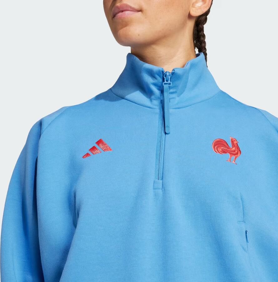 Adidas France Rugby Z.N.E. Travel Sweater met Korte Rits - Foto 3