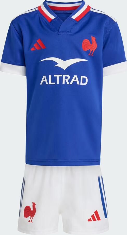 Adidas Frankrijk Rugby Minitenue Replica Shirt inclusief Short
