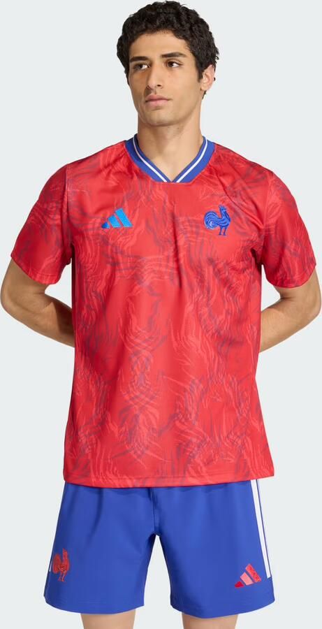 Adidas Frankrijk Rugby Prematch Shirt