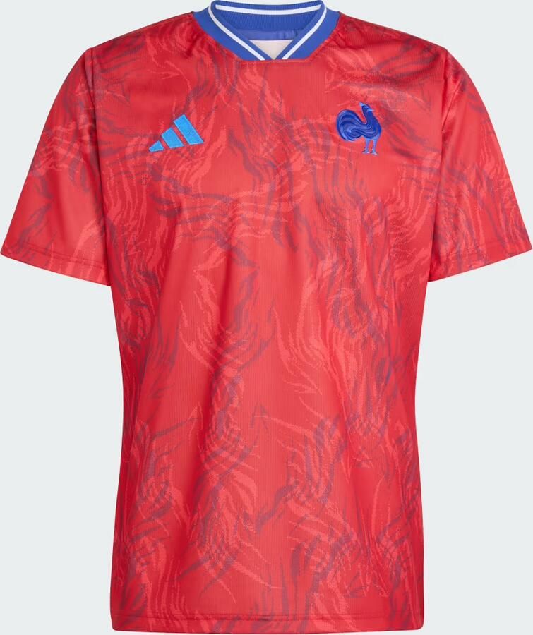 Adidas Frankrijk Rugby Prematch Shirt - Foto 3