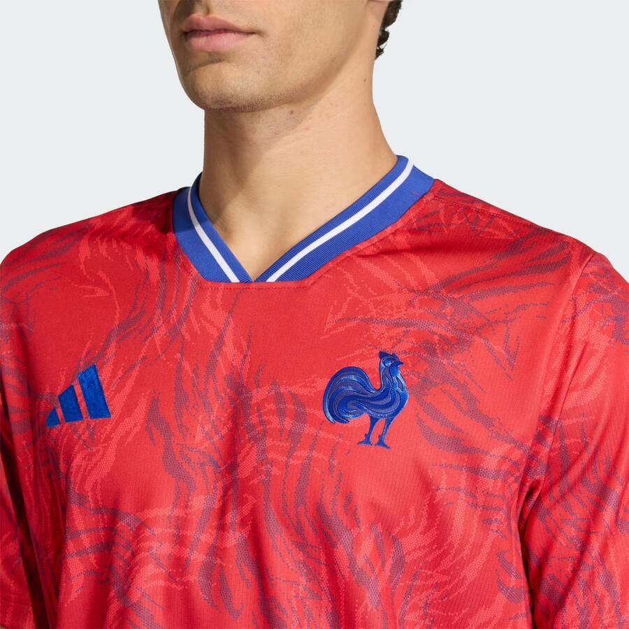 Adidas Frankrijk Rugby Prematch Shirt - Foto 2