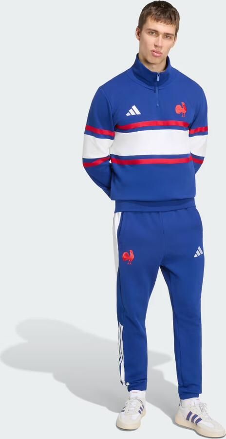 Adidas Frankrijk Rugby Reis Sweatshirt met Korte Rits - Foto 5