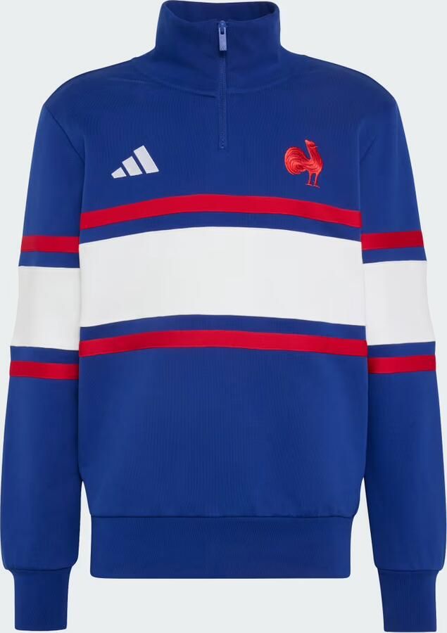 Adidas Frankrijk Rugby Reis Sweatshirt met Korte Rits - Foto 2