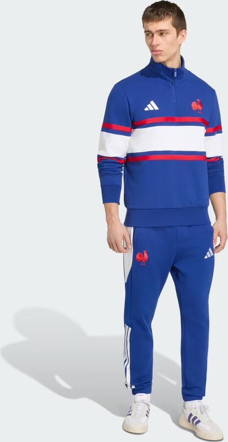 Adidas Frankrijk Rugby Reis Sweatshirt met Korte Rits - Foto 4