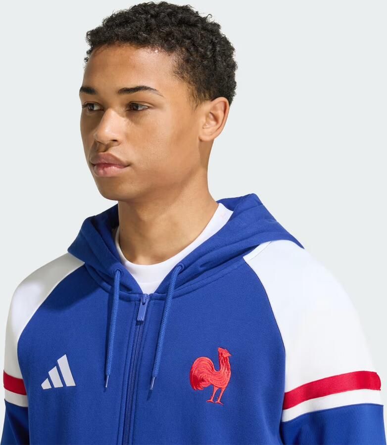 Adidas Frankrijk Rugby Reishoodie met Lange Ritssluiting - Foto 2