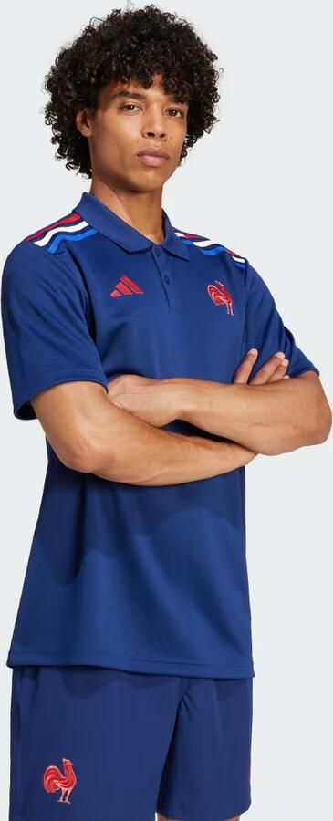 Adidas T-shirt Korte Mouw Polo supporter XV de France 2024 25 - Foto 5