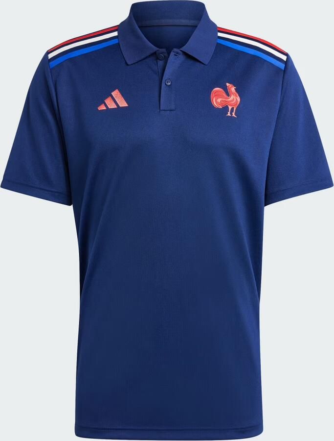 Adidas T-shirt Korte Mouw Polo supporter XV de France 2024 25 - Foto 3