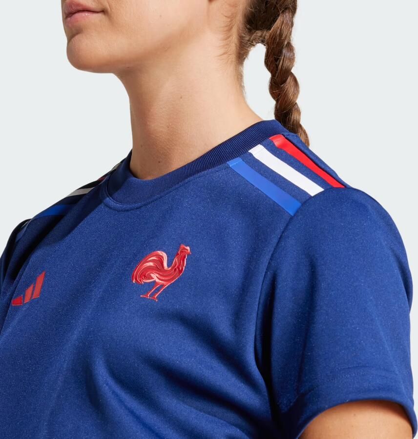 Adidas Frankrijk Rugby Thuis Supporter T-shirt Blauw- Dames Blauw
