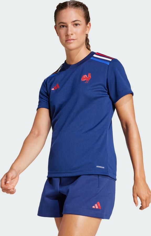 Adidas Frankrijk Rugby Thuis Supporter T-shirt Blauw- Dames Blauw - Foto 5
