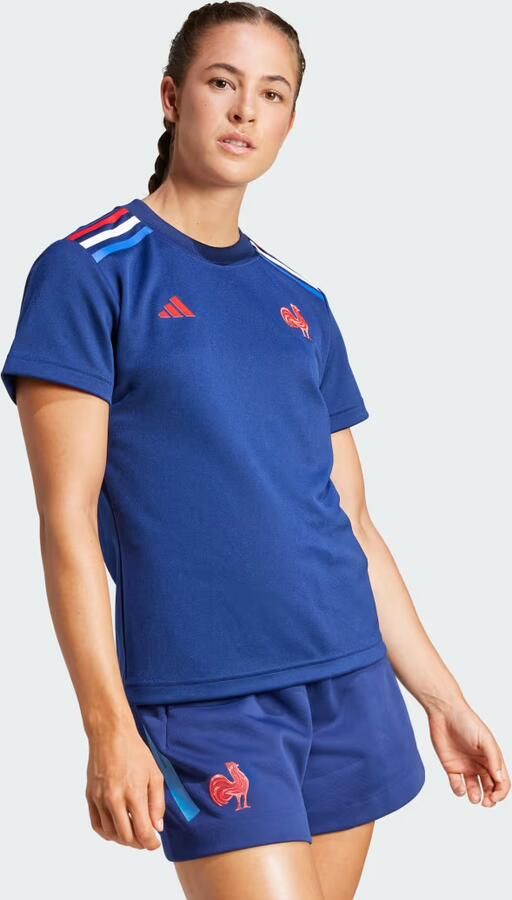 Adidas Frankrijk Rugby Thuis Supporter T-shirt Blauw- Dames Blauw - Foto 3