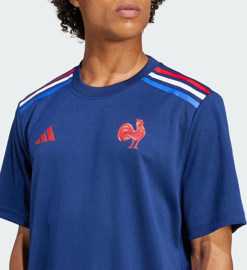 Adidas T-shirt Korte Mouw T-shirt supporter XV de France 2024 25 - Foto 2