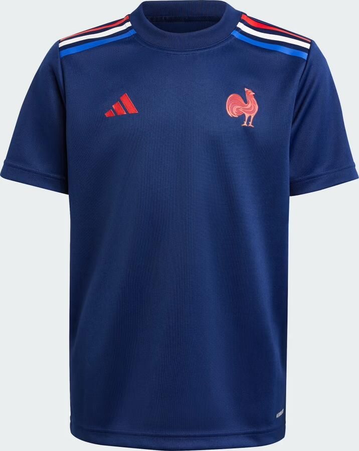 Adidas Frankrijk Rugby Thuis Supporter T-shirt Kids Blauw Kind Blauw - Foto 4
