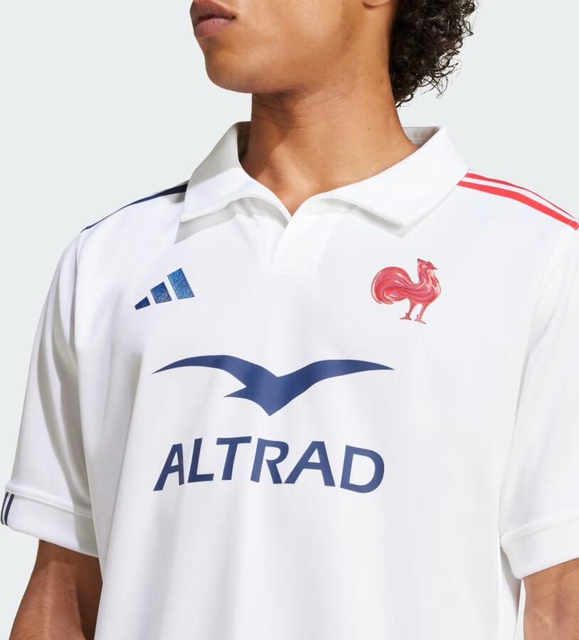 Adidas T-shirt Korte Mouw Maillot Replica Extérieur XV de France 2024 25