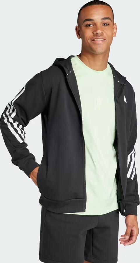 Adidas Future Icons 3-Stripes Full-Zip Jack Black Heren - Foto 6