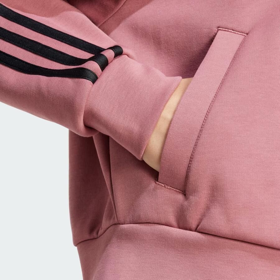 Adidas Future Icons 3 Strepen Hoodie Pink Dames