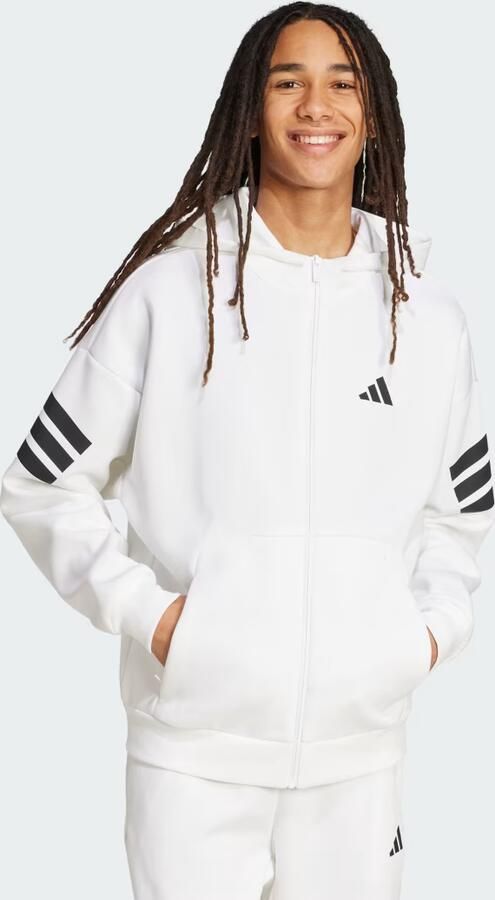 Adidas Capuchon sweaters Sweatshirt Future Icons 3 Stripes blanc