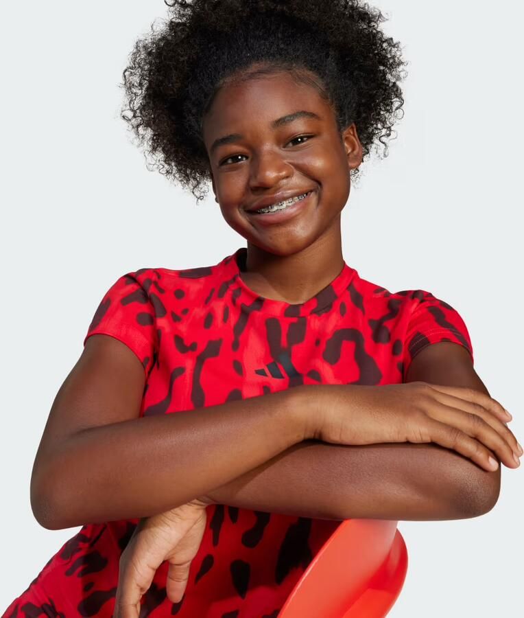 Adidas Future Icons Allover Print T-shirt Kids Rood Kind Rood - Foto 3