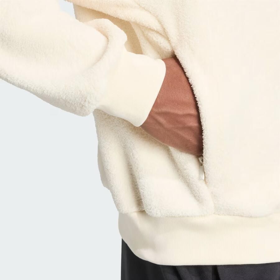 Adidas Sportswear Fleecejack met opstaande kraag en labelstitching - Foto 2