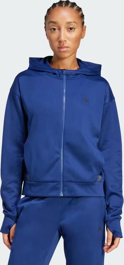 Adidas Game & Go Hoodie met Lange Ritssluiting