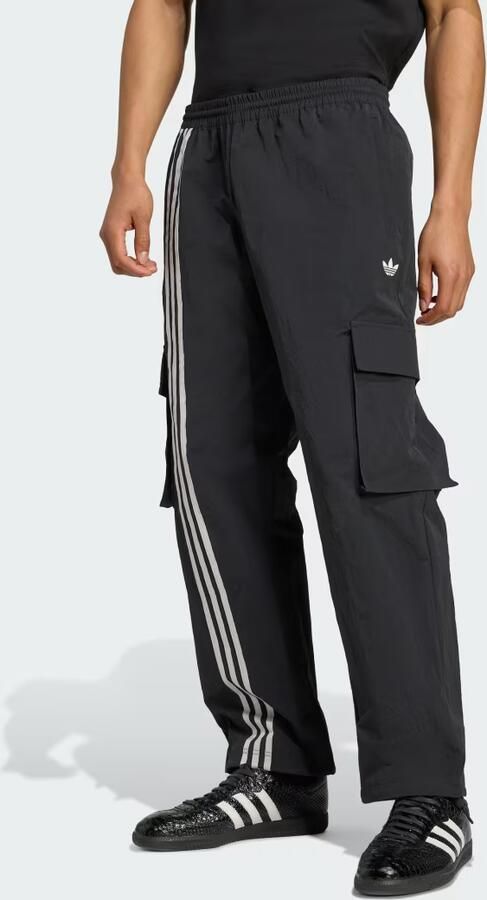 Adidas Geweven Cargobroek met Strepen aan de Voorkant